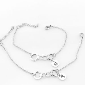 Handcuffs Bracelet With Double Printed Lettering